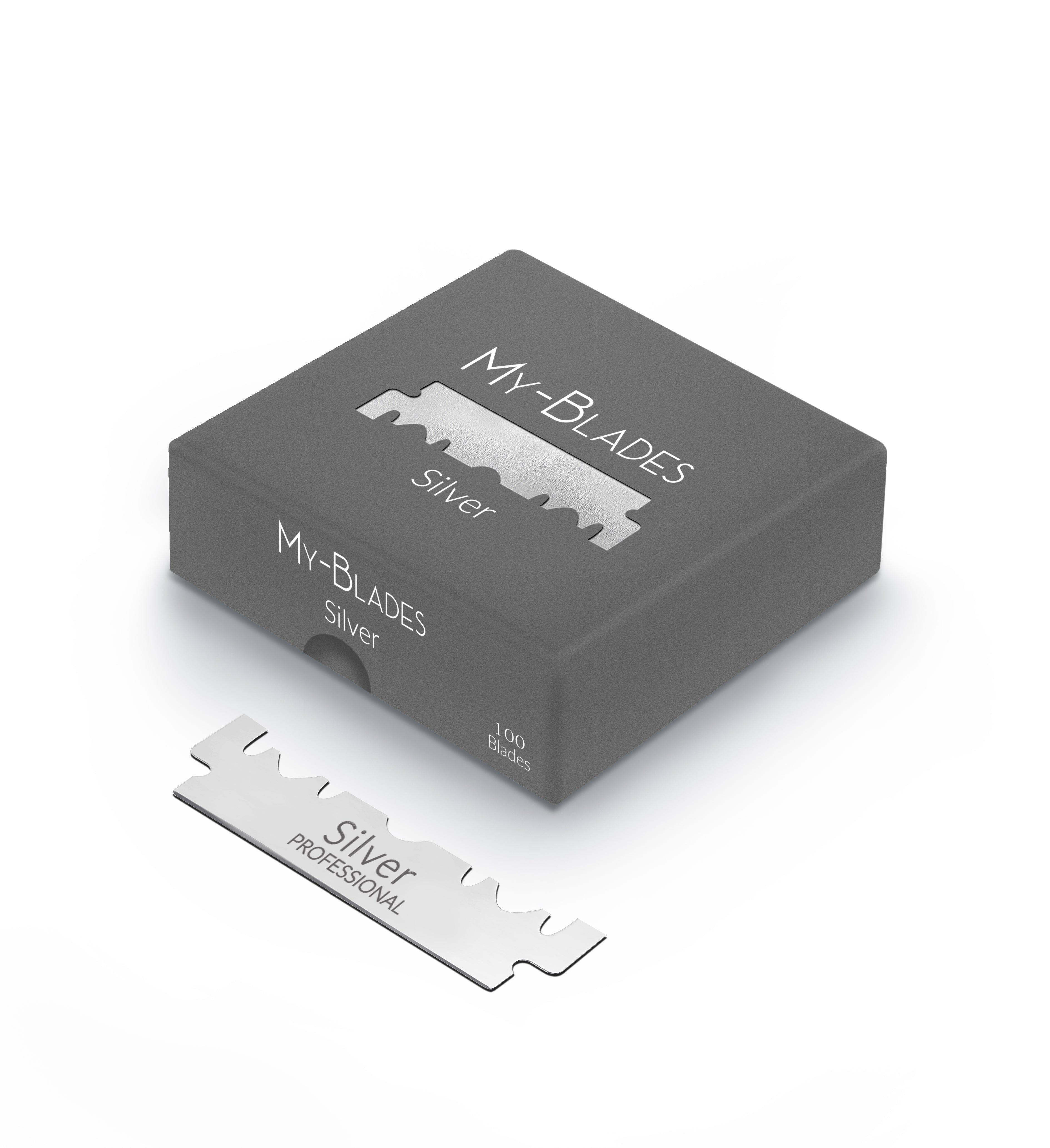 Plata - Cuchillas de afeitar de un solo filo - 100pcs